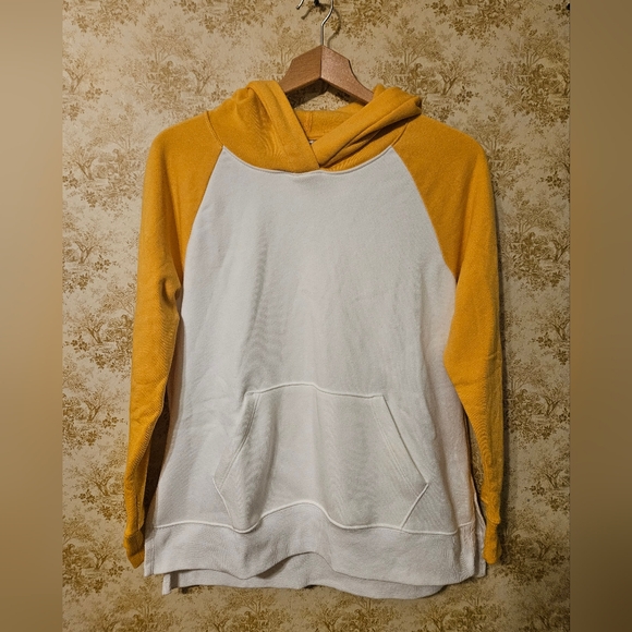 Old Navy Tops - Old Navy size small hoodie yellow& white